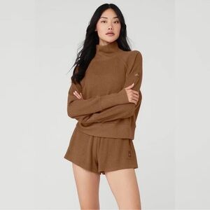 Alo yoga waffle weekend pullover NWT